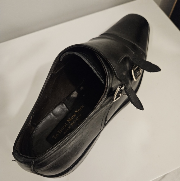 To Boot New York by Adam Derrick Men's Black Double Monk Strap Size US 9.5 - Picture 2 of 6